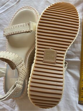 Dolce Vita Cream Braided Platform Sandals